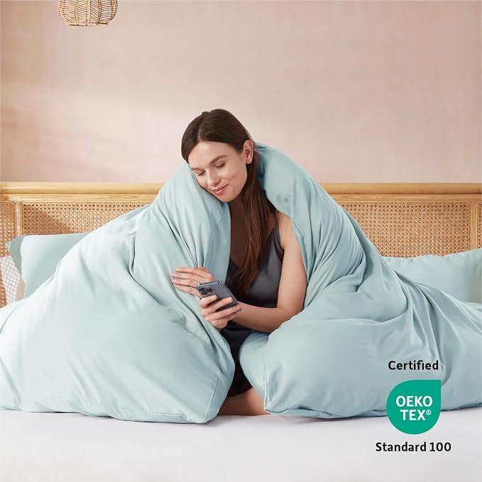 Nestl Light Blue Duvet Cover King Size - Image 3
