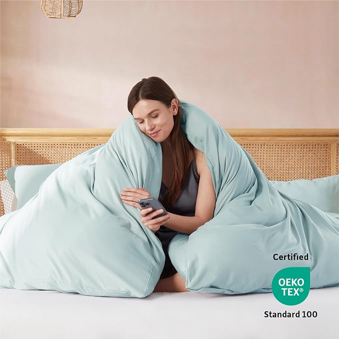 Nestl Light Blue California King Duvet Cover Sets - Image 3