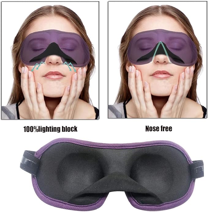 3D Eye mask for Sleeping, Machine Washable, Sleep Mask for Women, Blinder - Image 3
