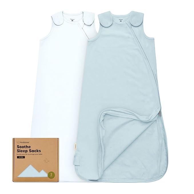 2-Pack Organic Baby Sleep Sacks, 100% Cotton by KeaBabies