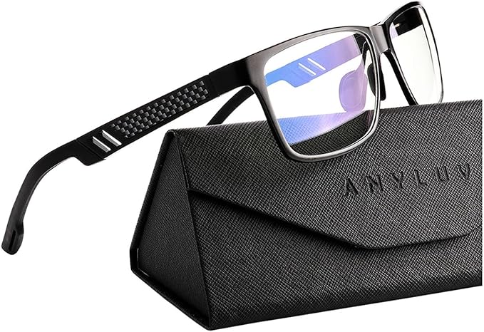 ANYLUV Blue Light Blocking Glasses Men Computer Gaming Glasses Lightweight by ANYLUV
