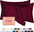 Silk Pillow Cases 2 Pack Queen Size by LYSHINSILKPILLOWCASES