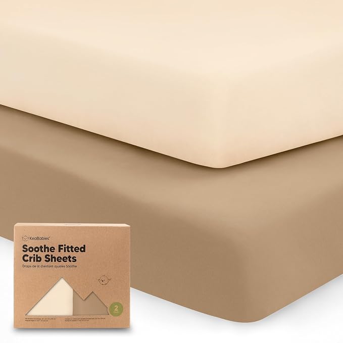 KeaBabies 2-Pack Organic Crib Sheets by KeaBabies