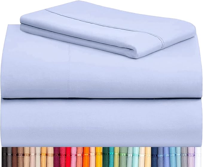 LuxClub 3 PC Twin Sheet Set, Deep Pockets Wrinkle Free Cooling Bed Sheets Hotel by LuxClub