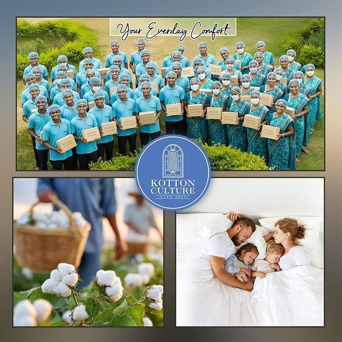 Kotton Culture 1 Pc Duvet Cover Queen Size/Full Size-100% Egyptian Cotton 600 - Image 7
