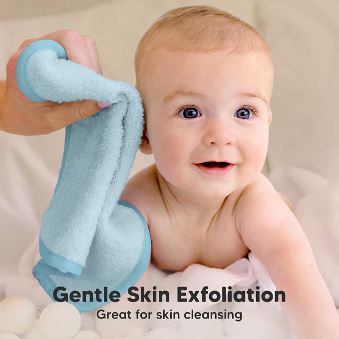6-Pack Baby Washcloths – Soft Absorbent Viscose from Bamboo Washcloths - Image 3