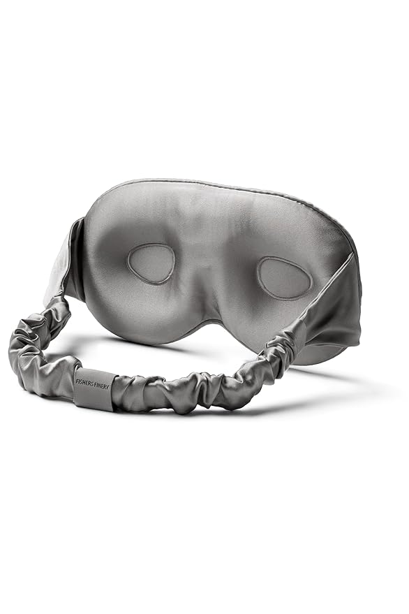 Fishers Finery 25 Momme 100% Organic Mulberry Silk Adjustable 3D Sleep Eye Mask by FishersFinery