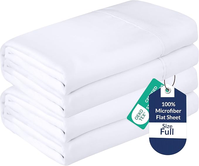 Royale Linens 2 Pack Bulk Flat Sheet Set by ROYALELINENS