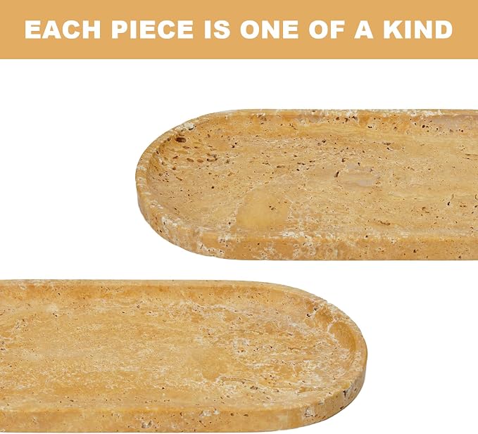 Koville Turkish Natural Travertine Decorative Marble Tray - Image 8