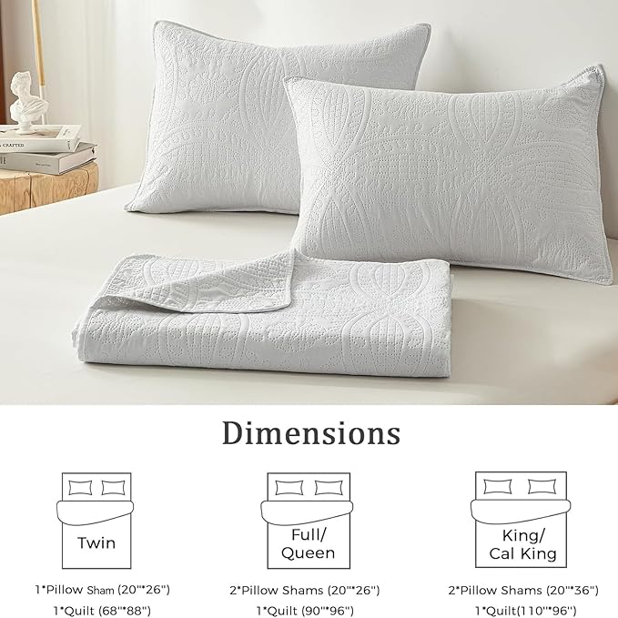 akkialla Twin Quilt Bedding Set, Lightweight Soft Bedspread Coverlet, Modern - Image 6