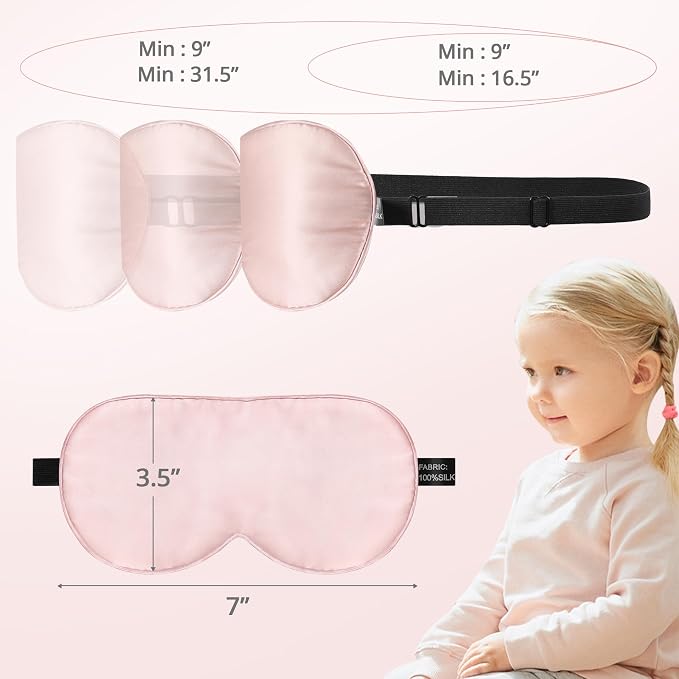 Kids Sleep Mask Eye Cover, 100% Real Natural Pure Silk Eye Mask - Image 6