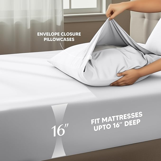 Utopia Bedding Queen Size Sheet Set – 4 Piece Bed Sheets, Soft and Breathable - Image 4