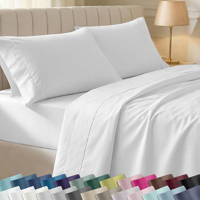 California Design Den Soft 100% Cotton Queen Size Bed Sheets Set, 400 TC Good by CaliforniaDesignDen