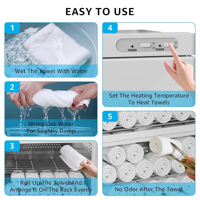 TABU Hot Towel Warmer Cabinet, 46L Extra Large Professional Towel Heater - Image 4
