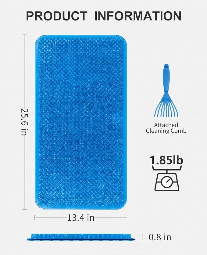 OTHWAY Non Slip Grassy Bathtub Mat : 25.6X13.4 inches Sturdy But Soft Bath - Image 4