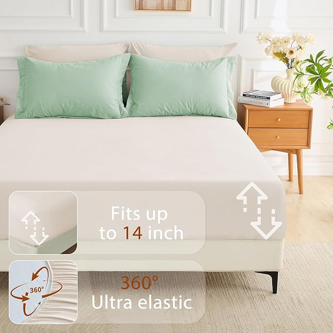 MUXHOMO 7 Pieces Queen Comforter Set, Soft Bed in a Bag Queen Size, All Season - Image 5