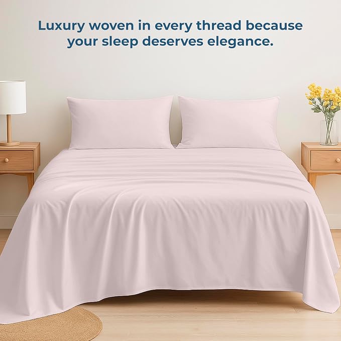 Royale Linens 100% Organic Cotton Full Flat Sheet Only - Image 6