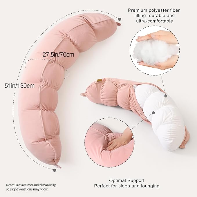 Peallow – Long Round Body Pillow - Image 3