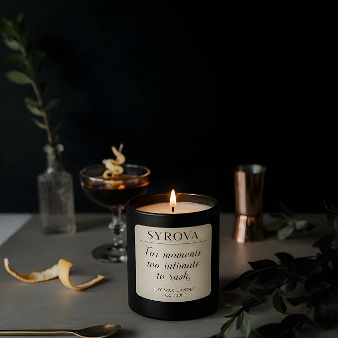 Amber & Tonka Bean Candle, Luxury Scented Soy Candle 7oz, Warm Cozy Fragrance - Image 7