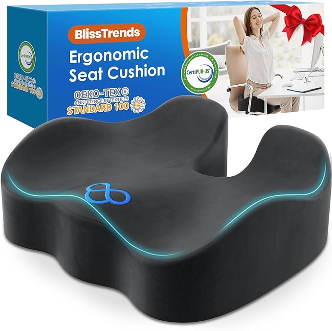 BlissTrends Seat Cushion, Thick Memory Foam Cushions by BlissTrends