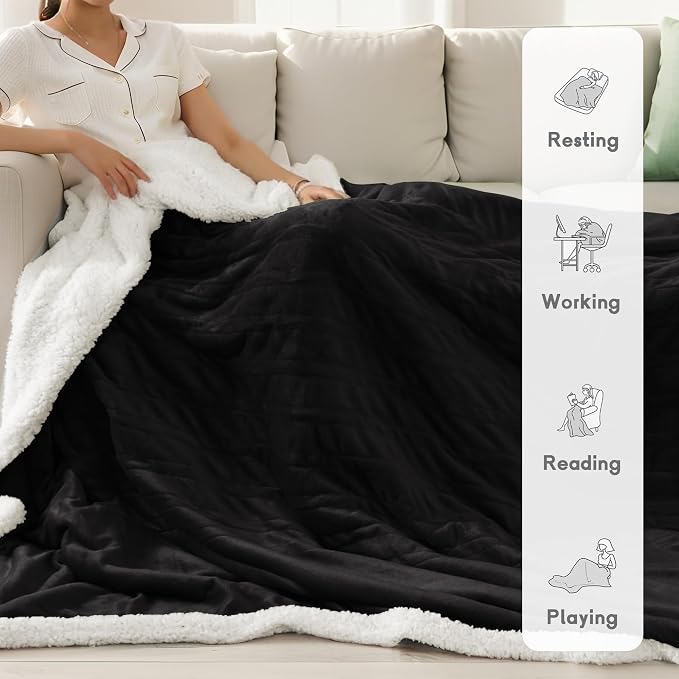 Heated Blanket Electric Blanket Full Size 72''x84'' - Image 2