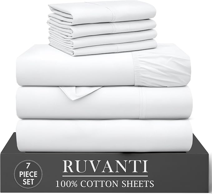 RUVANTI 7 Pcs Cotton Sheets by Ruvanti