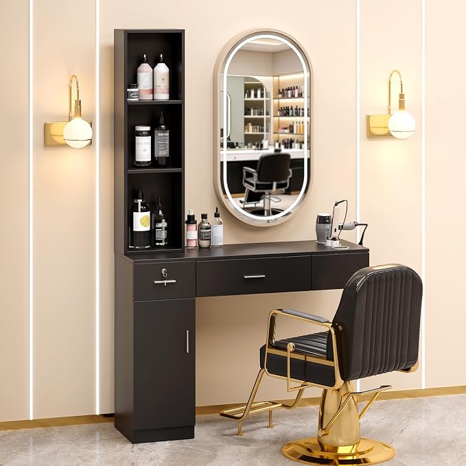 OmySalon Wall Mount Barber Stations, Salon Stations - Image 2