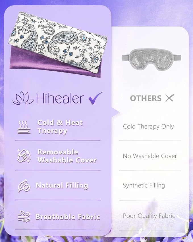 Lavender Eye Pillow for Relaxation, Sleep – Weighted Eye Mask for Headache - Image 3