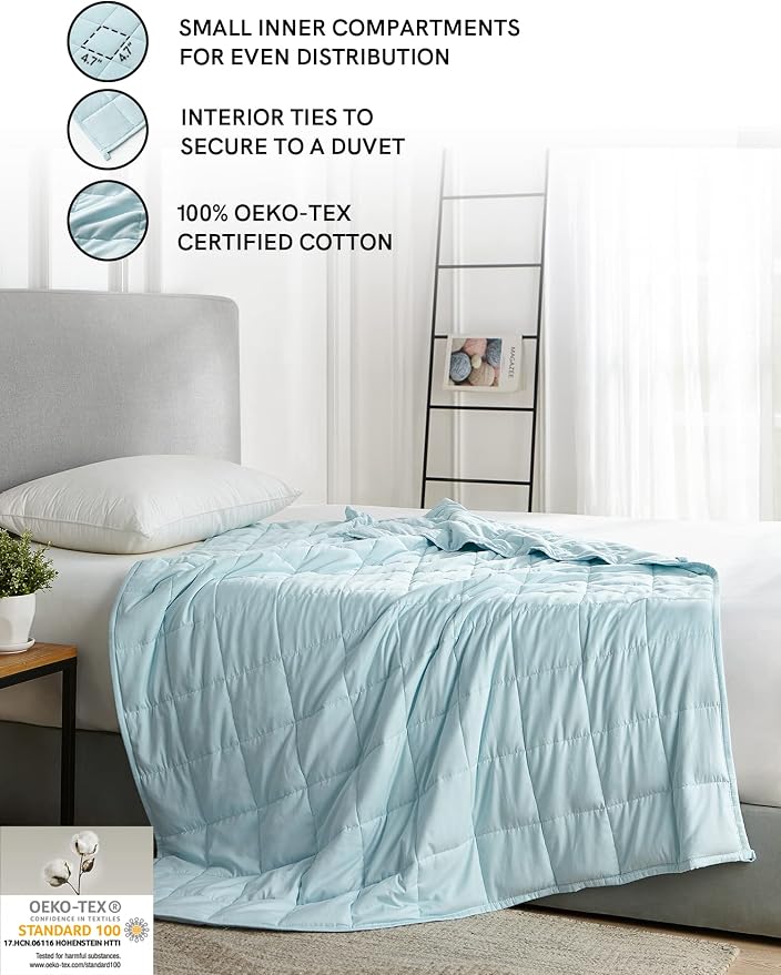 YnM Weighted Blanket, Heavy 100 Percent Oeko-Tex Certified Cotton Material - Image 5