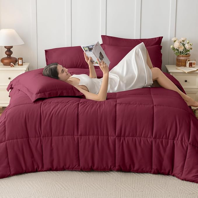 JOLLYVOGUE California King Comforter Set, Ultra-Soft Bed in a Bag Cal King Size - Image 6