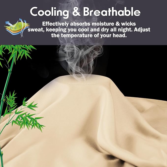 Pillowcases King Size 2 Pack, Cooling Viscose from Bamboo Pillow Cases - Image 3