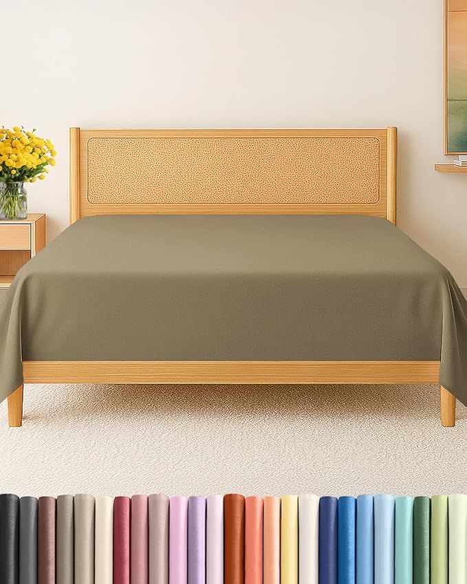 Cal King Size Flat Sheet by CGKUnlimited