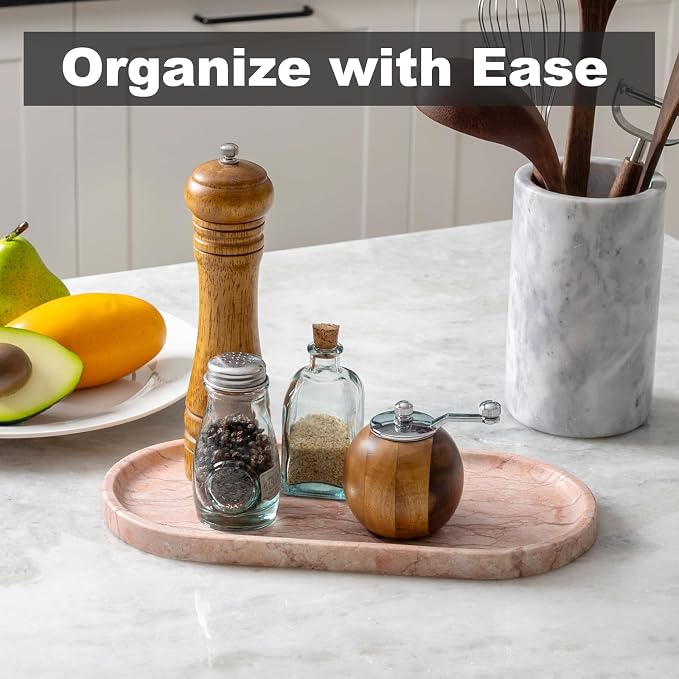 Koville Norway Natural Marble Tray, Catchall Tray - Image 3