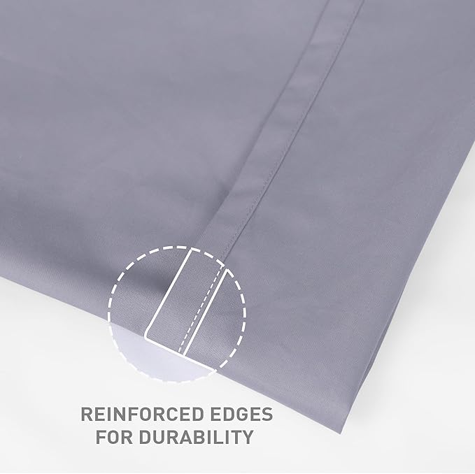 King Size Flat Sheet 2 Pack, 100% Cotton Percale Flat Bed Sheet, Breathable - Image 3
