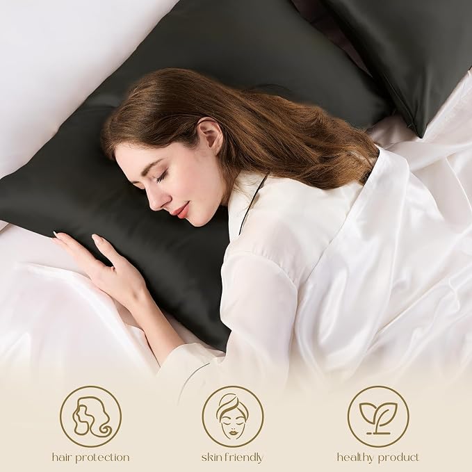 ZIMASILK 100% Pure Mulberry Silk Pillowcase 2 Pack, Soft and Smooth, Both Sides - Image 4