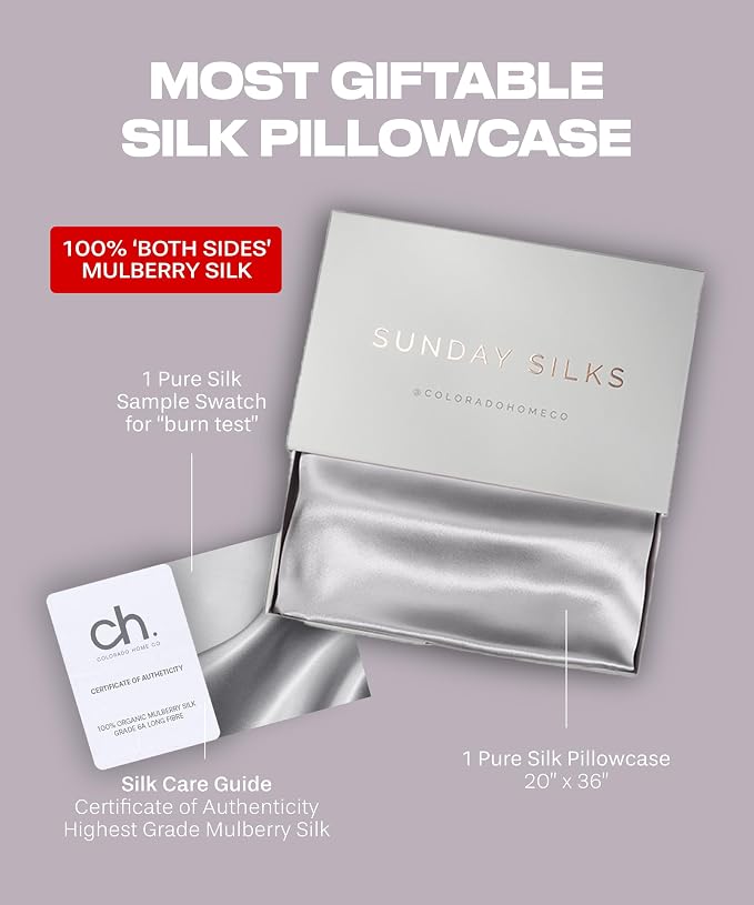 SUNDAYSILKS™ Premium Silk Pillow Cases | 100% Mulberry Silk Pillowcase - Image 6