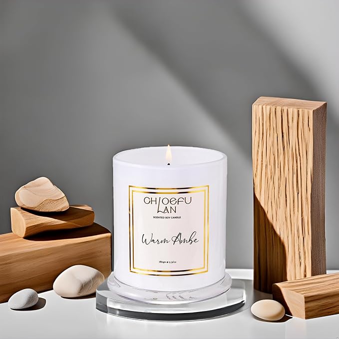 Chloefu LAN Warm Amber Candle, Scented Candles Gifts - Image 5