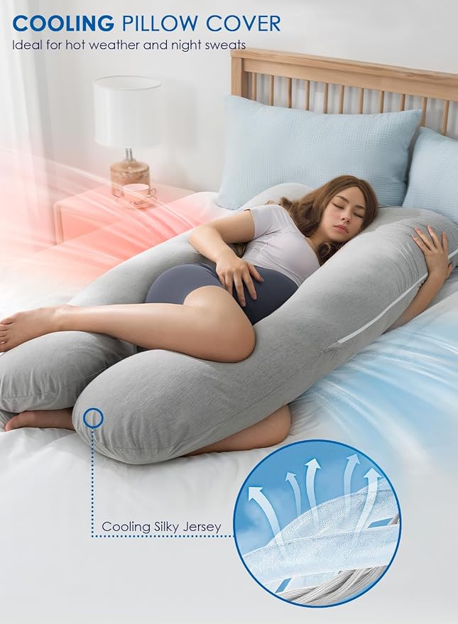 QUEEN ROSE Pregnancy Pillows, Cooling Maternity Pillow - Image 4