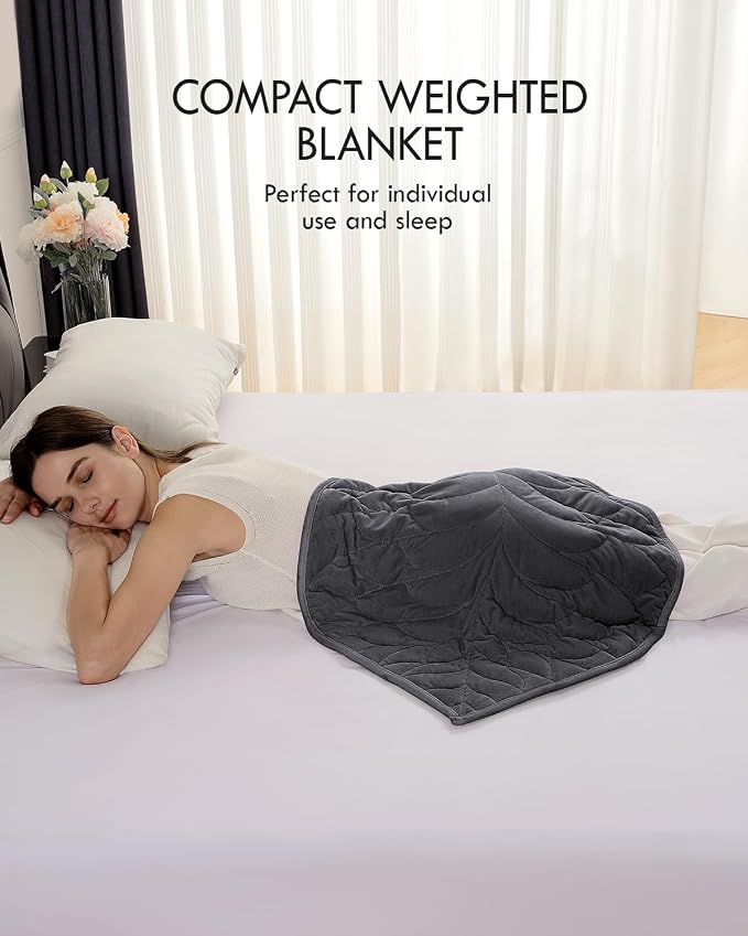 Kaisa Weighted Lap Blanket 3 lbs 23" x 29", Cozy Luxury Crystal Velvet Small - Image 3