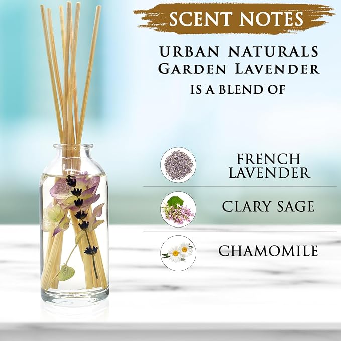 Urban Naturals Garden Lavender Reed Diffuser Oil Set - Image 4