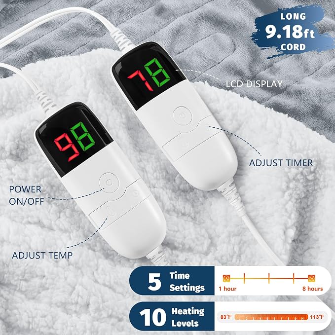 Heated Electric Blanket Queen Size - Image 3