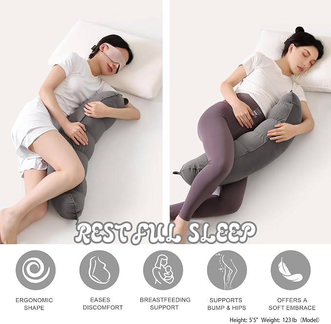 Peallow – Long Round Body Pillow - Image 5