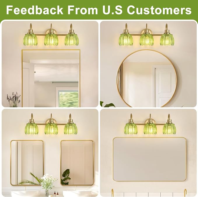 Bathroom Light Fixtures, Brushed Gold Vanity Lights - Image 4