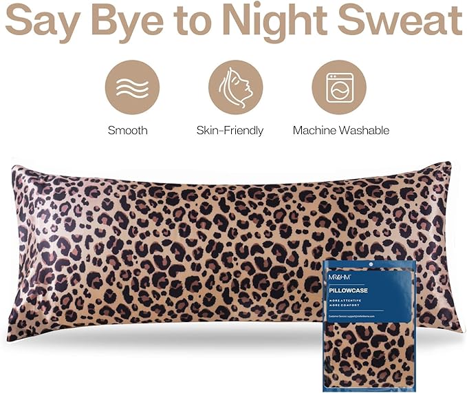 MR&HM Satin Body Pillow Cover, Soft and Breathable Body Pillow Case - Image 3