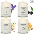 Soy Wax Scented Candle Gift Set, 4 Pack Lavender, Vanilla Scents, Long Lasting by FIQNPAU