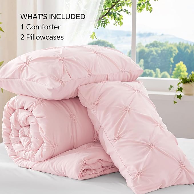 BEDELITE Baby Pink King Size Comforter Set - Image 7