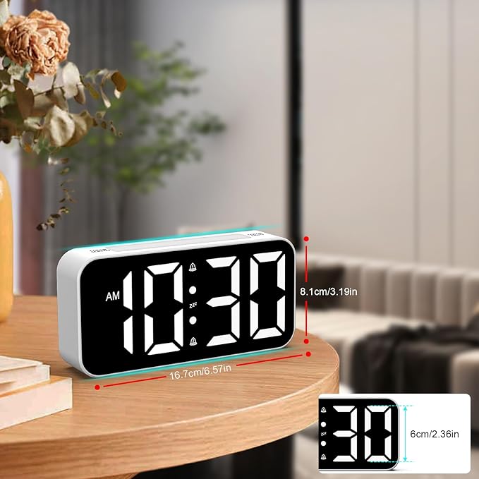 Topski Loud Alarm Clocks for Bedrooms Heavy Sleepers, Digital Bedside Clock - Image 6