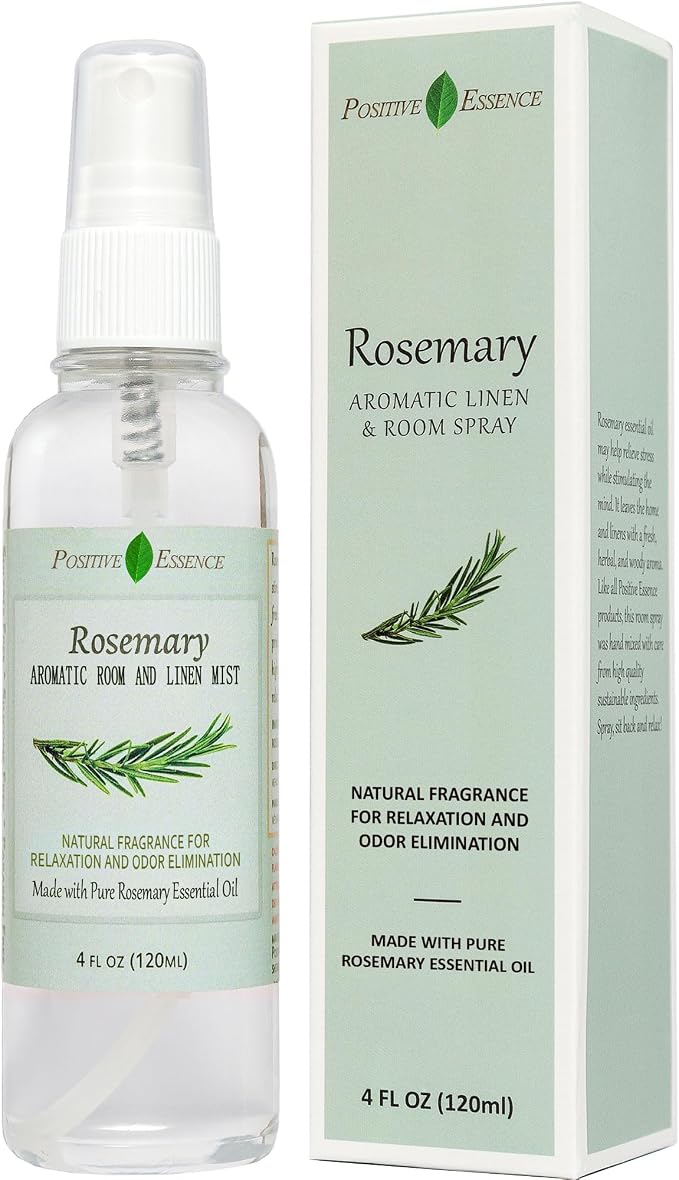 Rosemary Linen & Room Spray, Natural Aromatic Spray Made by PositiveEssence