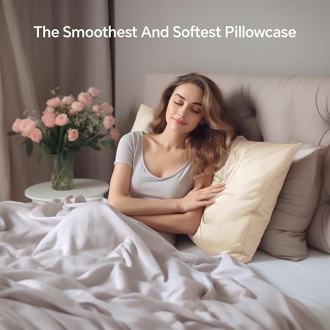 INFIIXSO Silk Pillow Cases 2 Pack Standard Size, Ultra Smooth & Soft Mulberry - Image 8
