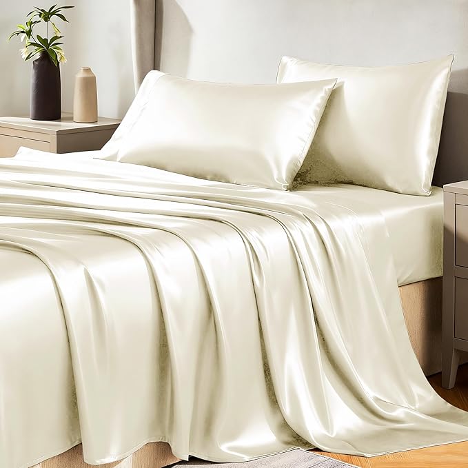 CozyLux Satin Sheets King Size Sheet Set by CozyLux
